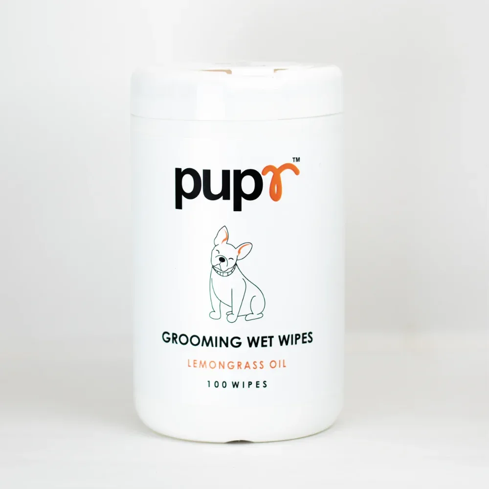 Pupr Lemongrass Oil and Aloe Vera Infused Wipes for Dogs & Cats