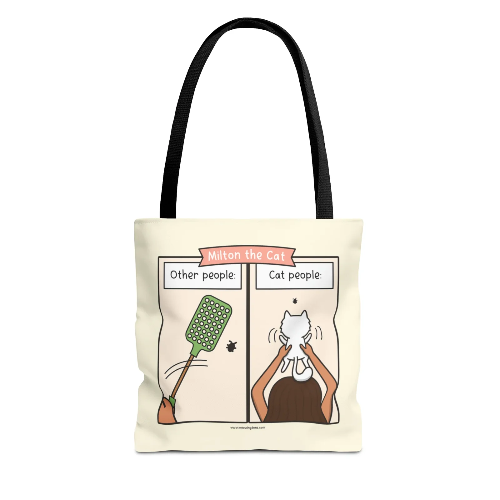 Other People vs Cat People Comic Tote Bag - Image 2