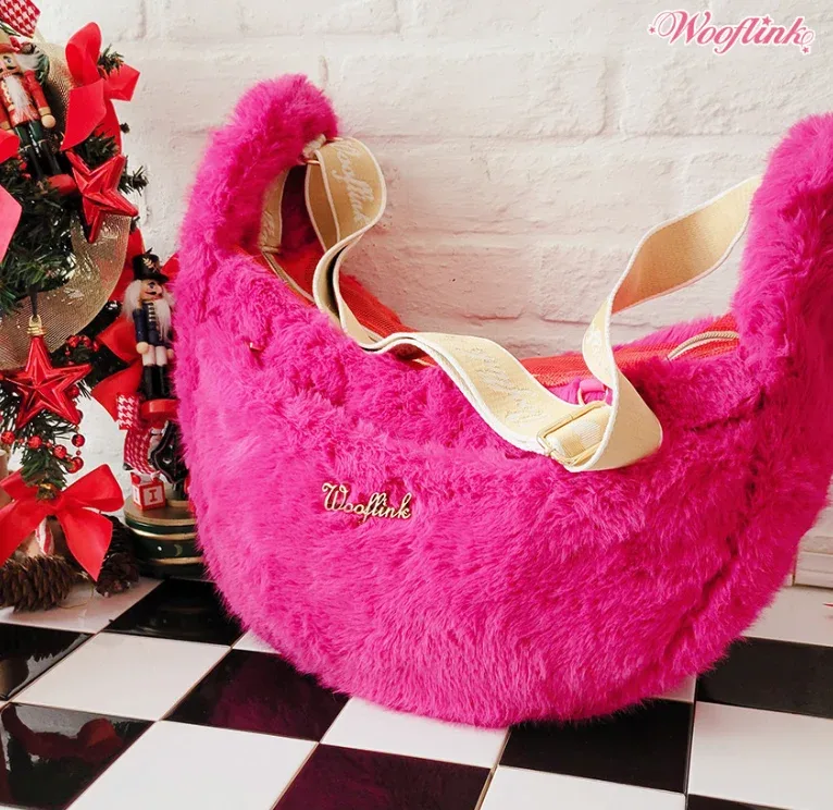 Wooflink Hug Me Bag 2 Fur in Pink