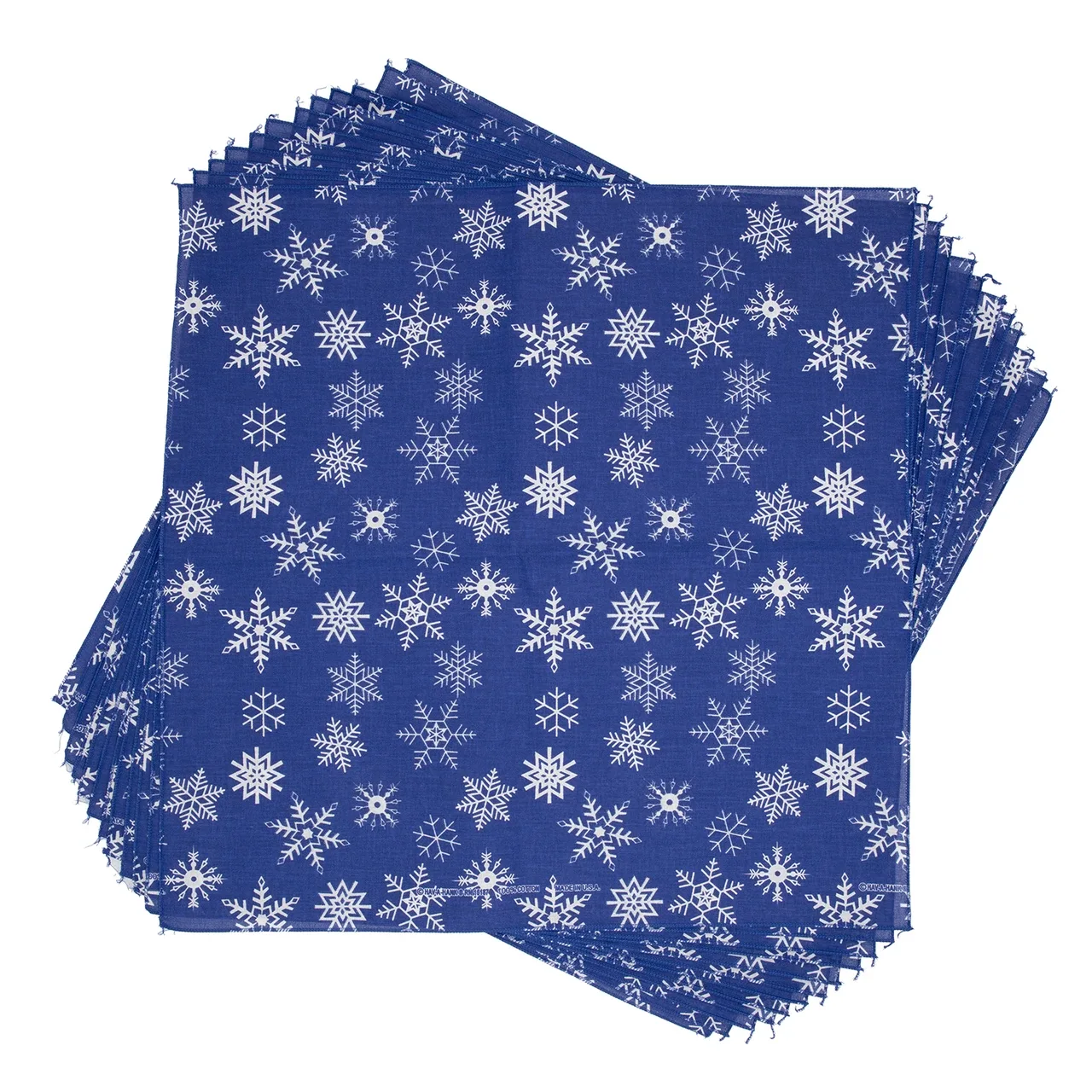 Glitter Snowflakes Dog Bandana, 22 inch, 12 Pack