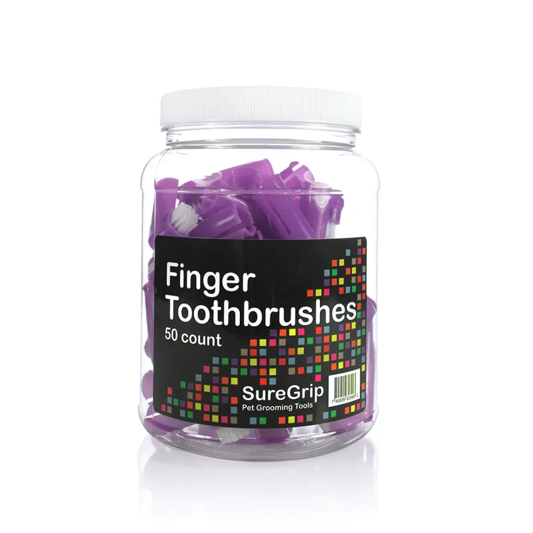 SureGrip Finger Pet Toothbrushes, 50 Pack