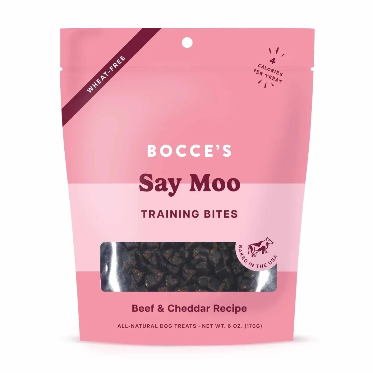 Bocce's Bakery Say MOOOO Training Bites Dog Treats 6 oz