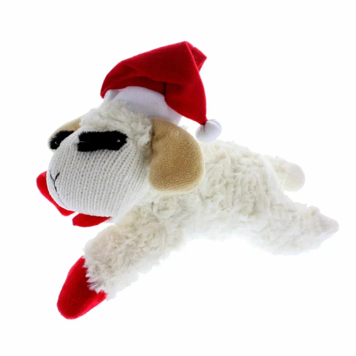 Multipet Holiday Lamb Chop with Santa Hat - Image 2