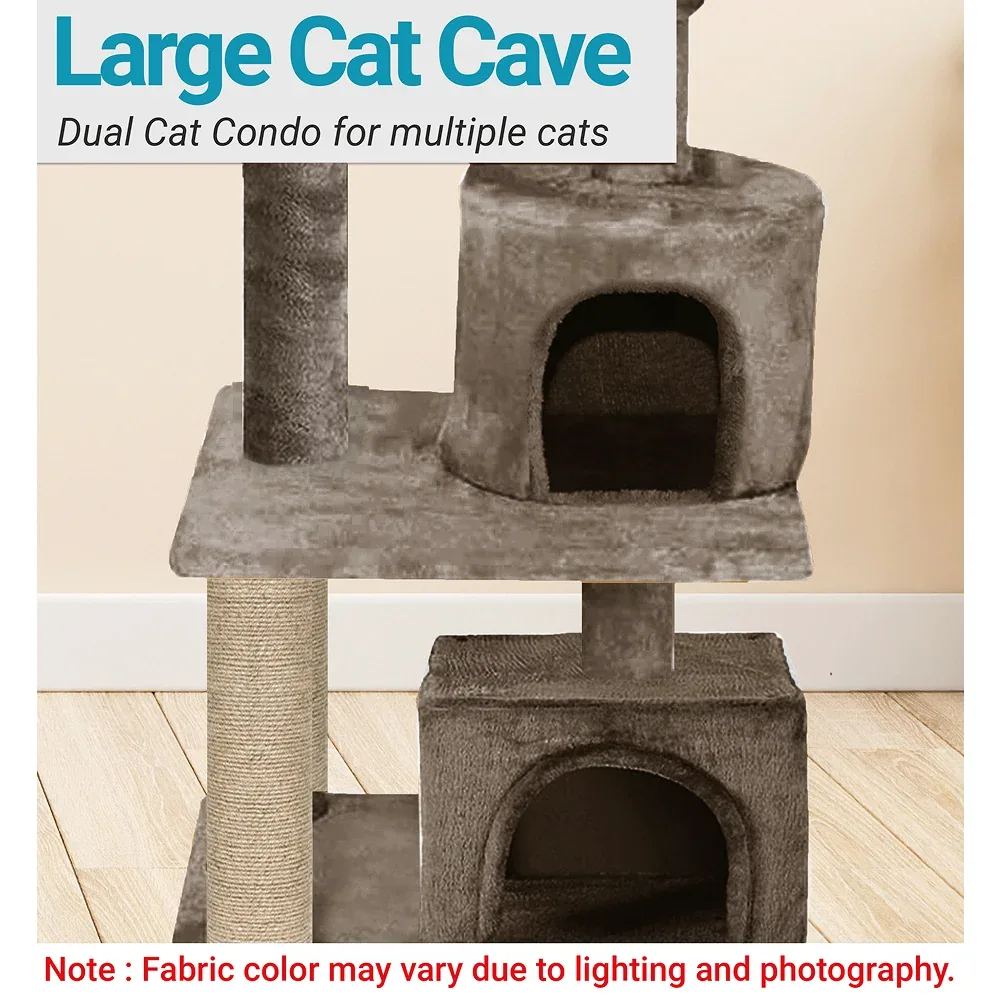 Furrlovers Activity Kitten Tree with Fur Fabric Condo Top Perch and Jute Rope Posts - Image 2