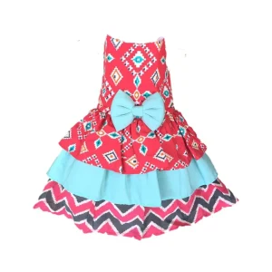 Dogobow Layered Dress For Dogs (Pink) (Get a Bow Free)