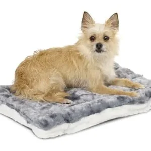 Midwest Homes Reversible Spotted Rectangular Dog Bed or Crate Mat - Gray