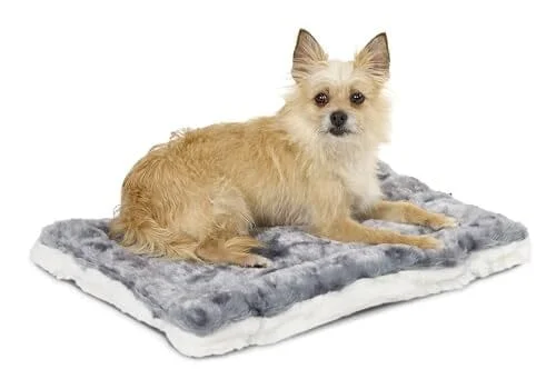 Midwest Homes Reversible Spotted Rectangular Dog Bed or Crate Mat - Gray