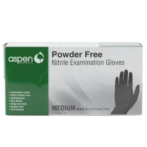 Aspen Black Nitrile Gloves