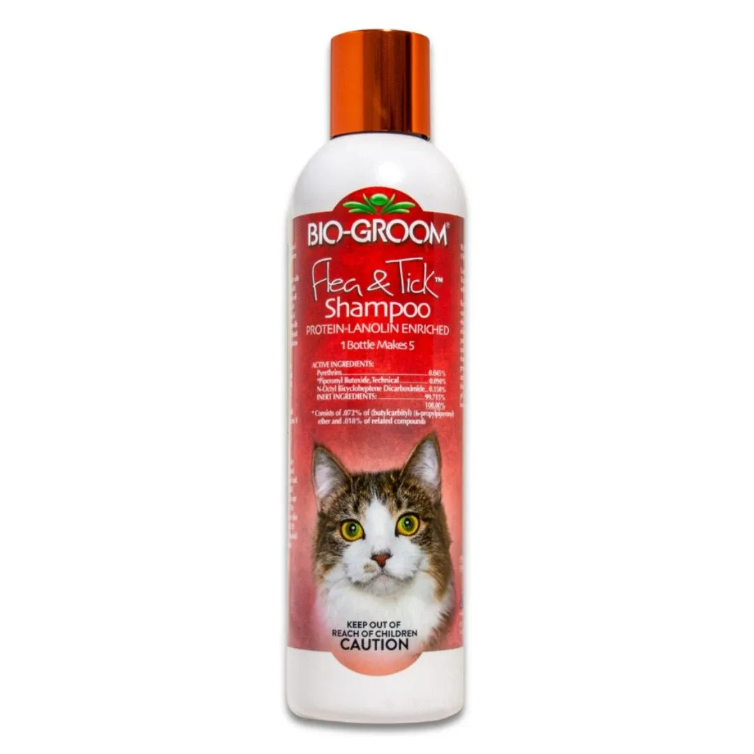 BioGroom Flea & Tick Cat Shampoo 8 oz.
