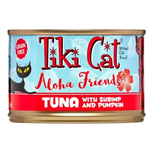 Tiki Cat Grain-Free Aloha Friends Tuna with Shrimp & Pumpkin Canned Cat Food - 5.5 oz Cans - Case of 8