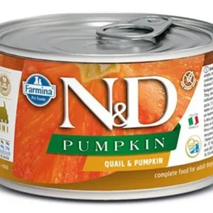 Farmina N&D Pumpkin Quail, Pumpkin & Pomegranate Mini Canned Dog Food - 4.9 oz - Case of 6