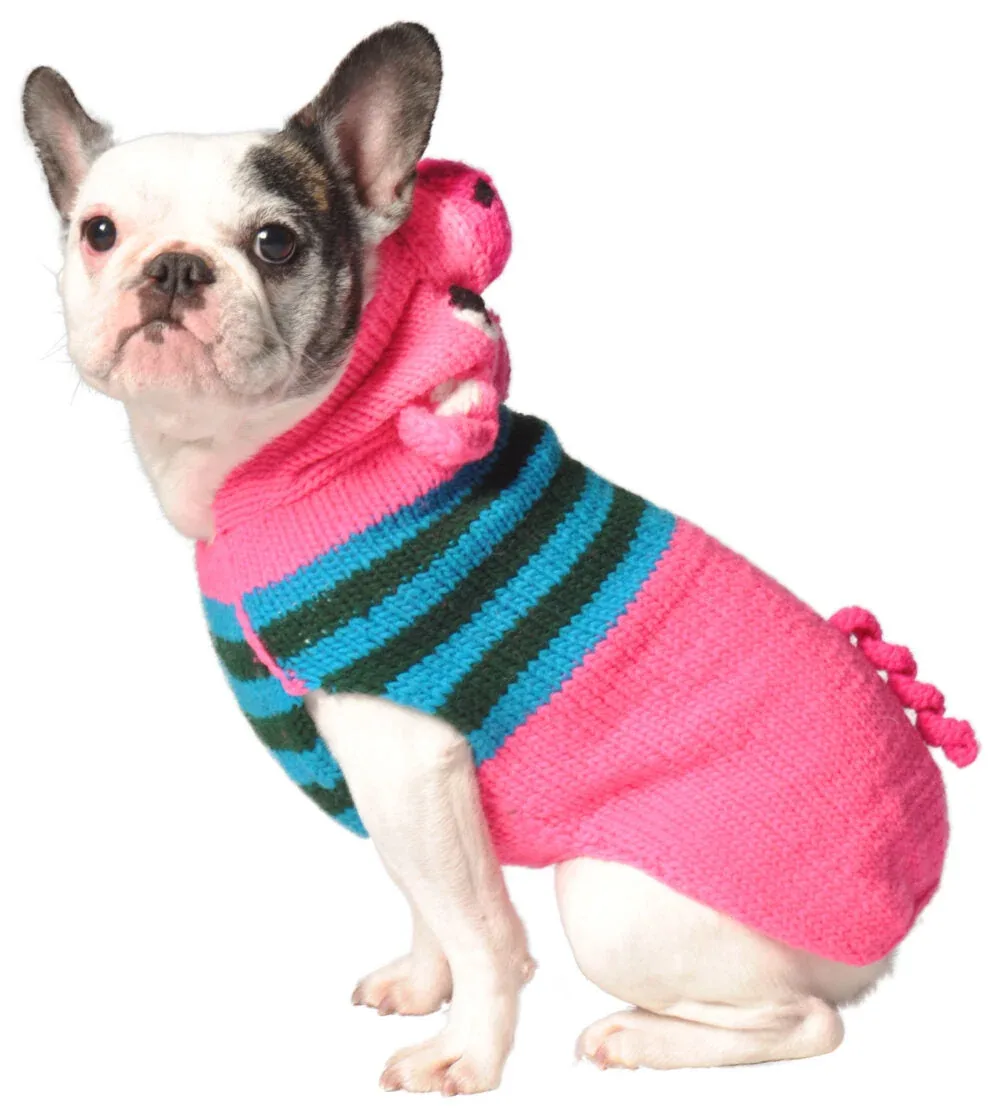 Pink Piggy Hoodie Dog Sweater - Image 2