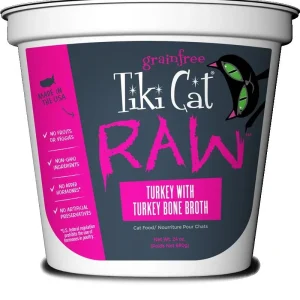 Tiki Pet Raw Food Tiki Cat Raw Turkey with Turkey Bone Broth - 24 oz. Tub