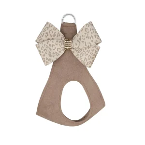 Susan Lanci Baby Cheetah with Gold Giltmore Nouveau Bow Step In Harness