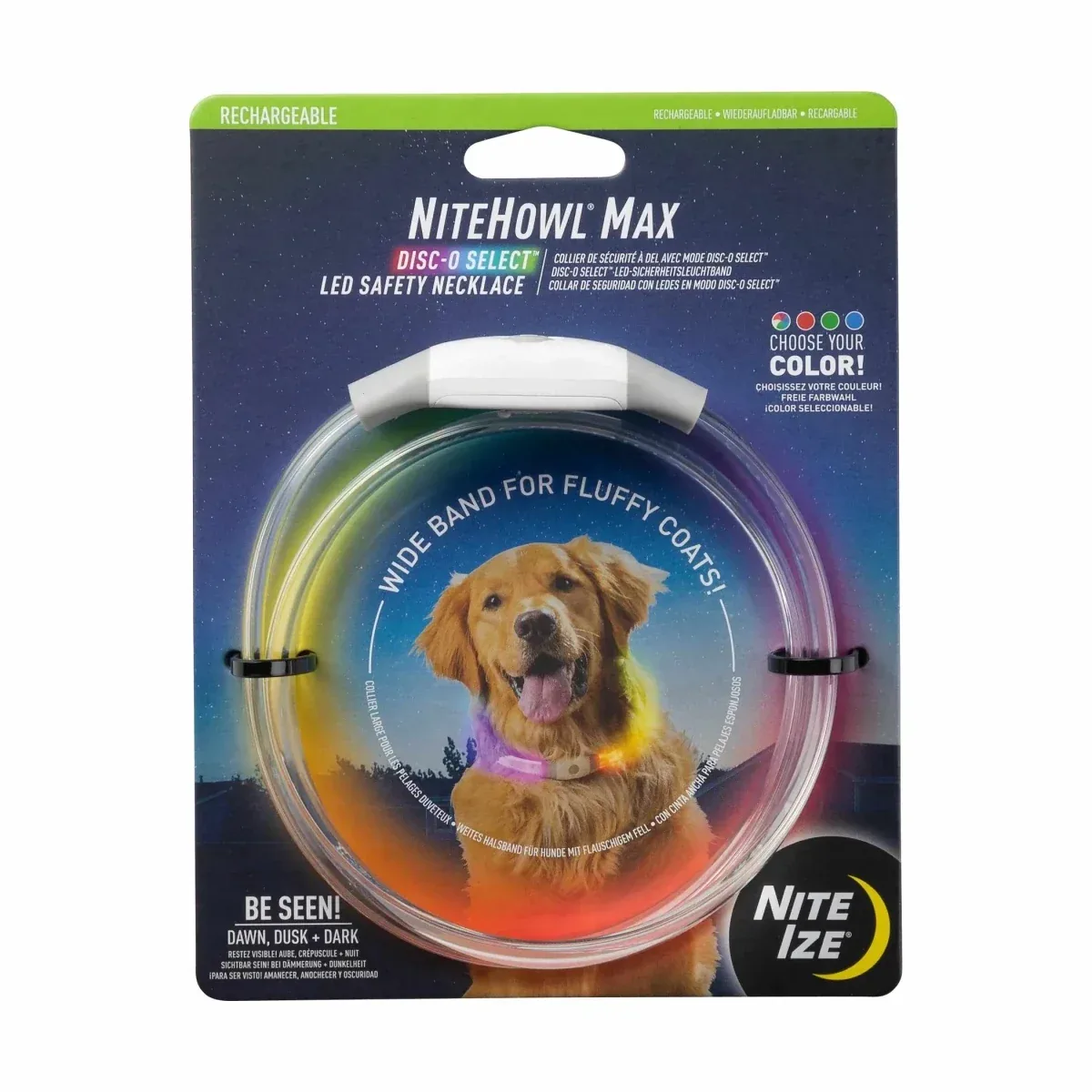Nite Ize NiteHowl Max Rechargeable LED Safety Necklace - Disc-O Select
