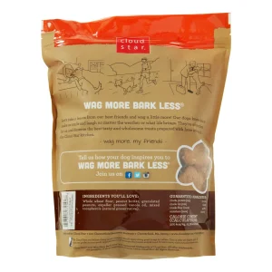 Cloud Star Crunchy Peanut Butter Baked Crunchy Biscuit Dog Treats - 3 lb Bag