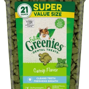 Greenies Feline Catnip Dental Cat Treats - 21 oz