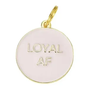 Loyal AF Pet ID Tag in Pink