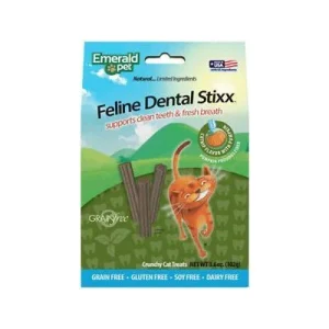 Emerald Pet Stixx Catnip Dental Cat Treats - 3.6 oz