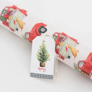 DOGS IN TRUCKS WRAPPING PAPER