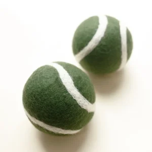 HOLIDAY TENNIS BALLS WOOL DOG TOY