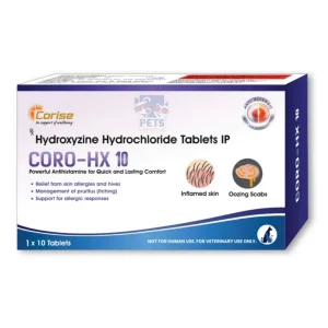 Corise Coro HX 10mg Tablet (Hydroxyzine Hydrochloride) for Dogs and Cats