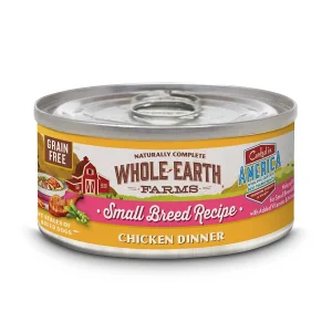 Whole Earth Farms Grain Free Small Breed Chicken Dinner Canned Dog Food - 3 oz Cans - Case of 24