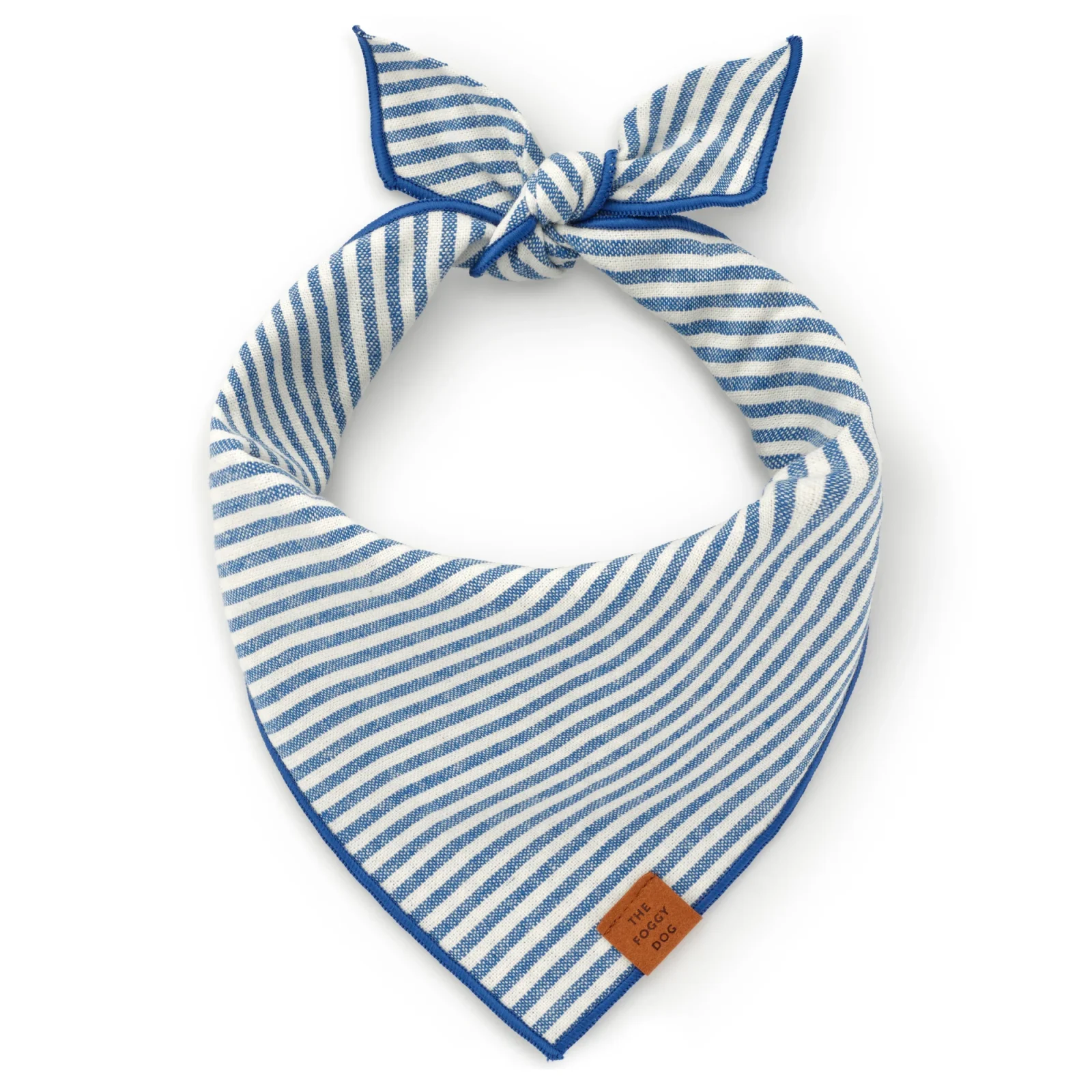 Lake Blue Stripe Dog Bandana - Image 2