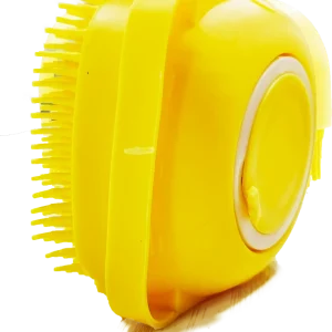 Beaphar Shampoo Bath Silicone Brush for Dogs and Cats (Yellow)