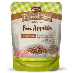 Merrick Purrfect Bistro Bon Appétits Gravies Turkey Wet Cat Food - 3 oz Cans - Case of 24