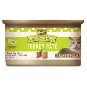 Merrick Purrfect Bistro Grain-Free Turkey Pâté Wet Canned Dog Food - 3 oz Cans - Case of 24