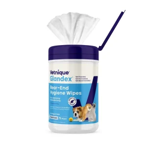 Glandex Hygienic Pet Wipes, 75 Count