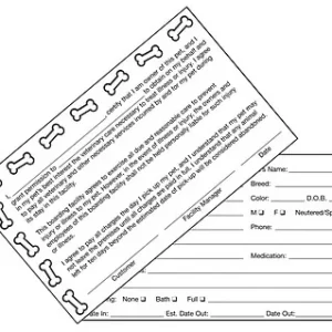 Kennel Cards, 3 x 5 inch, 100 Pack