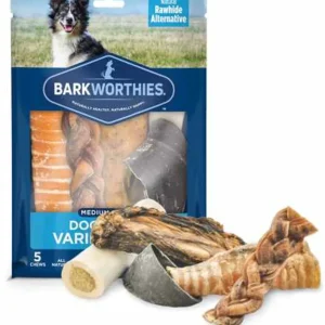 Barkworthies Medium Breed Natural Dog Chew Variety Pack - 5 ct