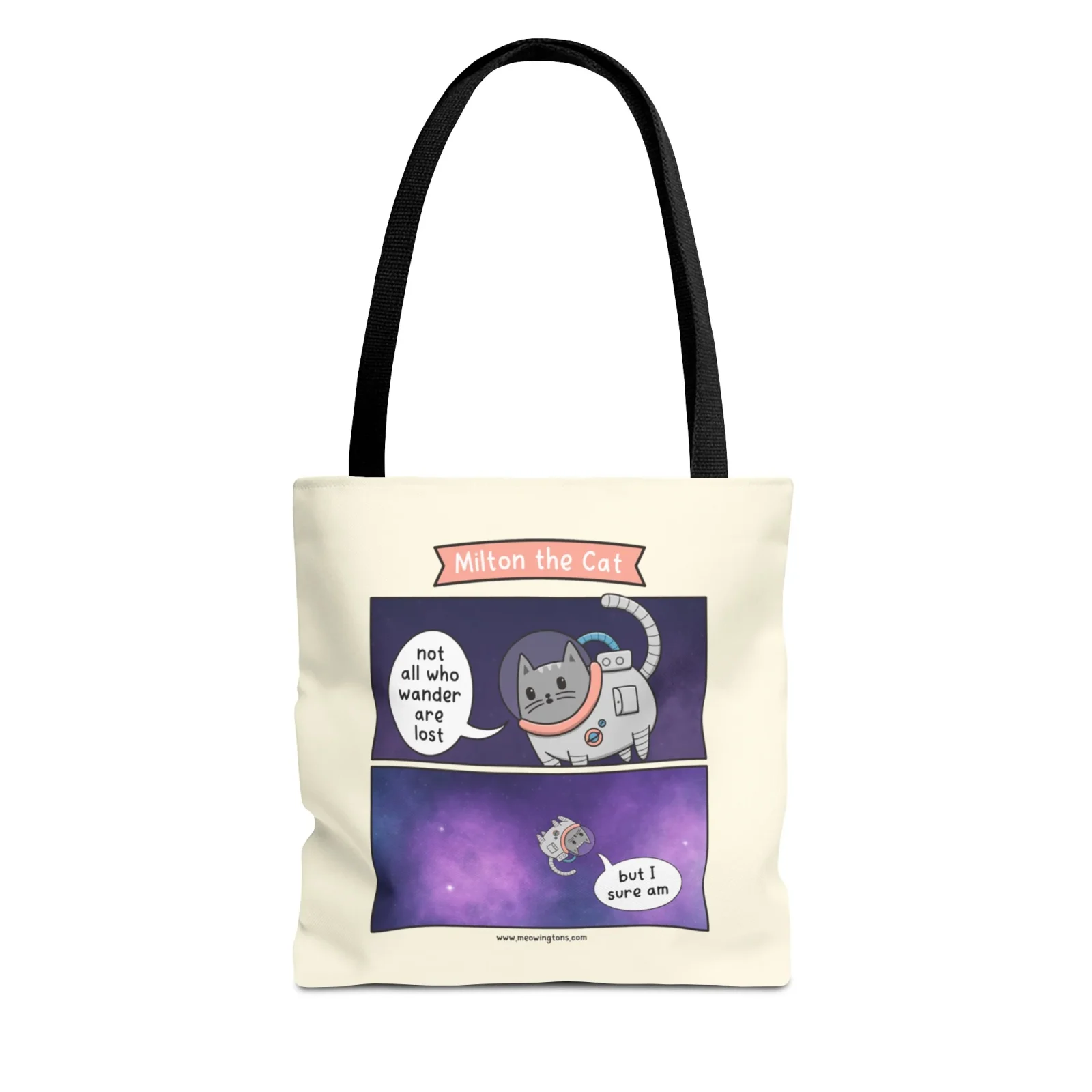 Not All Who Wander Comic Tote Bag - Image 2