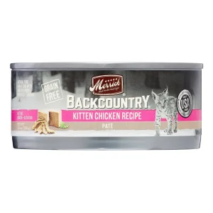 Merrick 'Backcountry' Grain-Free Kitten Pate Canned Wet Cat Food - 5.5 oz Cans - Case of 24