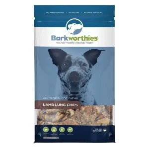 Barkworthies Lamb Lung Chips Dog Chew Treat - 12 oz Bag