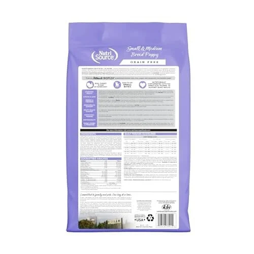 Nutrisource Grain-Free Turkey Whitefish and Menhaden Small and Medium Breed Puppy Dry Dog Food - Image 2