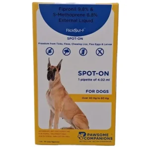 Scientific Remedies FlickOut F Spot On for Gaint Dogs of 40 to 60kg