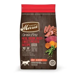 Merrick Grain-Free Bison Beef & Sweet Potato Dry Dog Food - 22 lb Bag