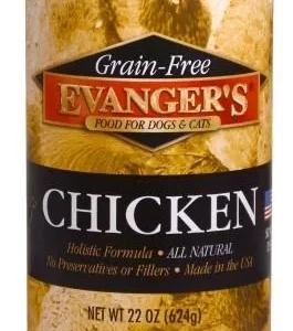 Evanger's Grain Free Chicken Canned Dog and Cat Food - 22oz Cans - Case of 12