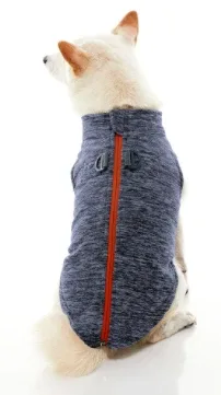 Zip Up Fleece Wash in Gray Wash