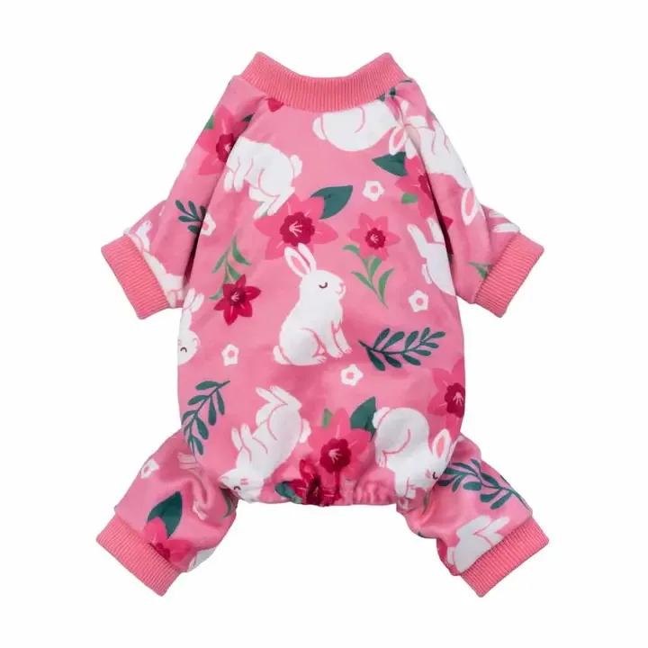 Floral Bunny Dog Pajamas