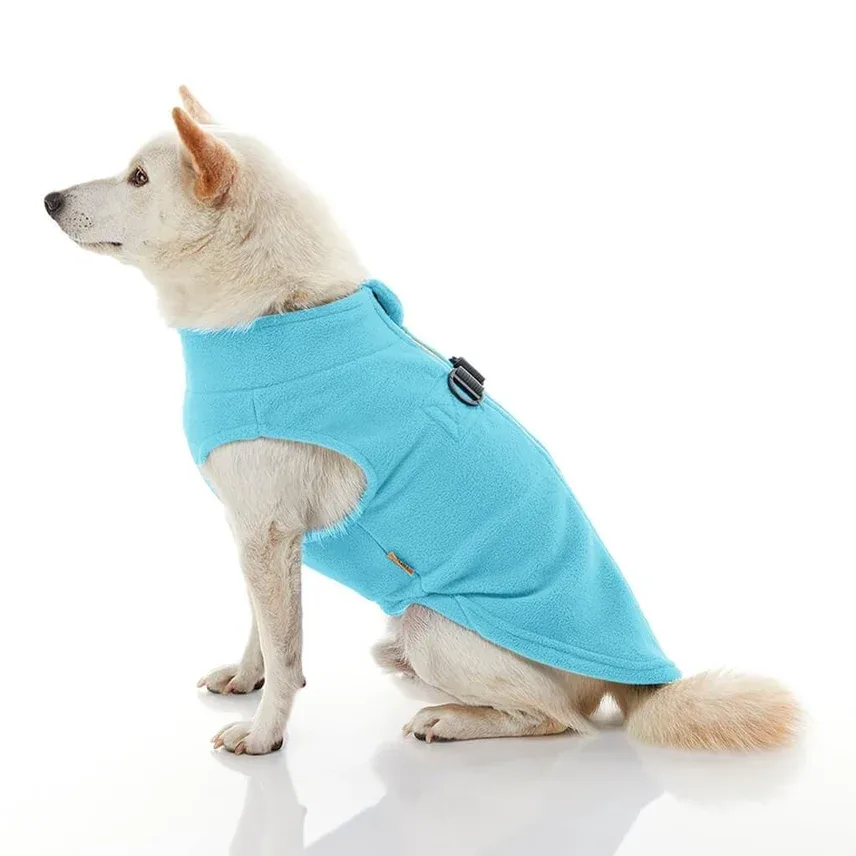 Zip Up Fleece in Turquoise - Image 2