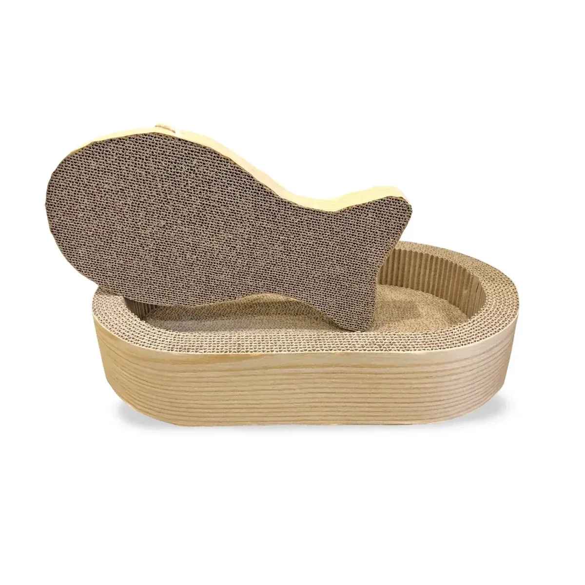 NANDOG Cat Scratcher Two Piece Oval With Inner Fish - Image 2