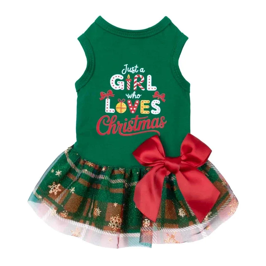 Just A Girl Who Loves Christmas Tulle Dress