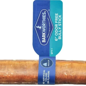 Barkworthies Premium Odor Free Dog Bully Sticks - 6" - 75 ct Case - Case of 1