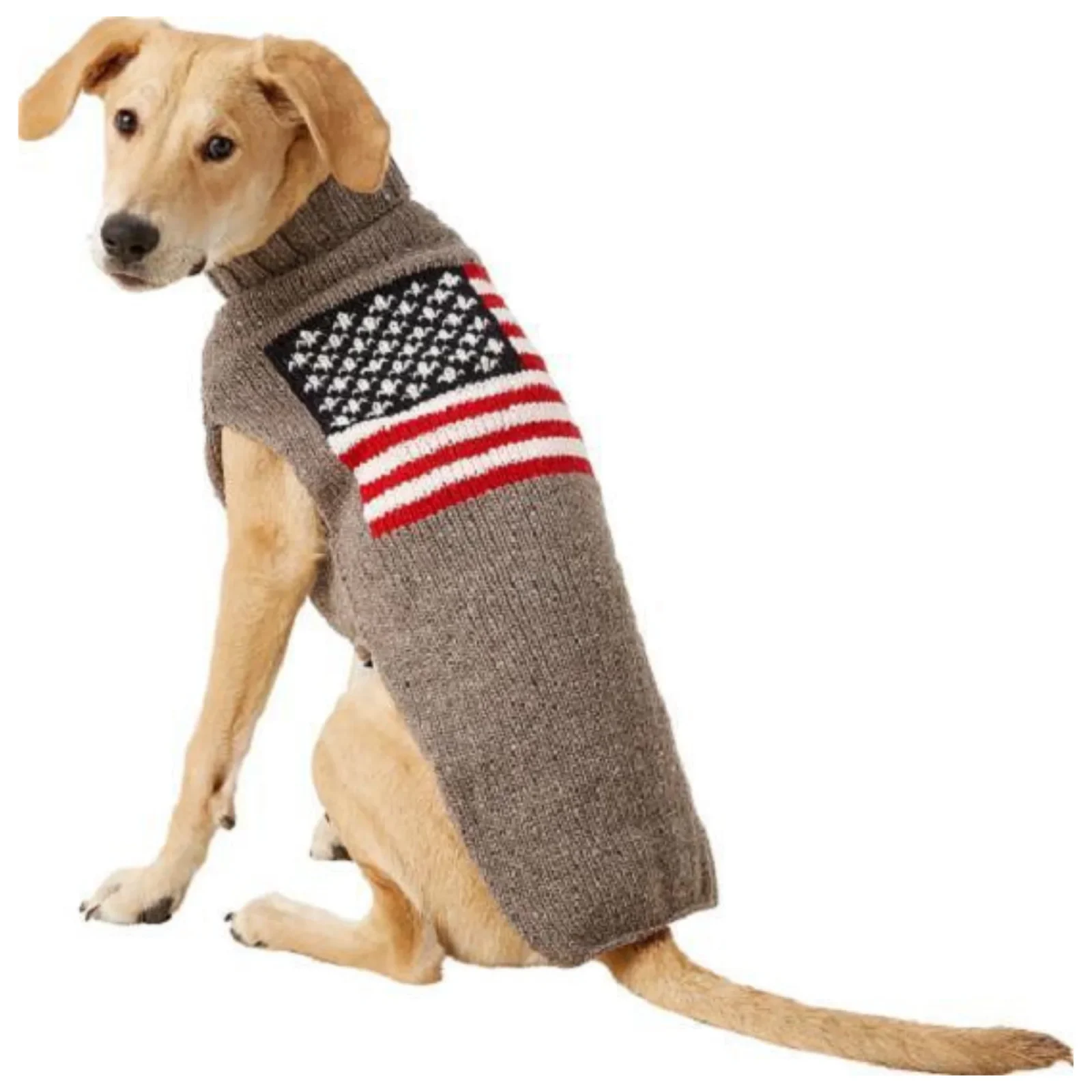 American Flag Wool Dog Sweater - Image 2