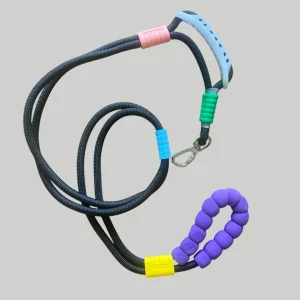Talking Dog Club Extra Strong Vivid Handle Leash for Dogs (Purple/Black)