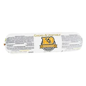 K-9 Kraving Frozen Food Frozen Chubs Chicken & Vegetable Dog Food - 1 lb Chub
